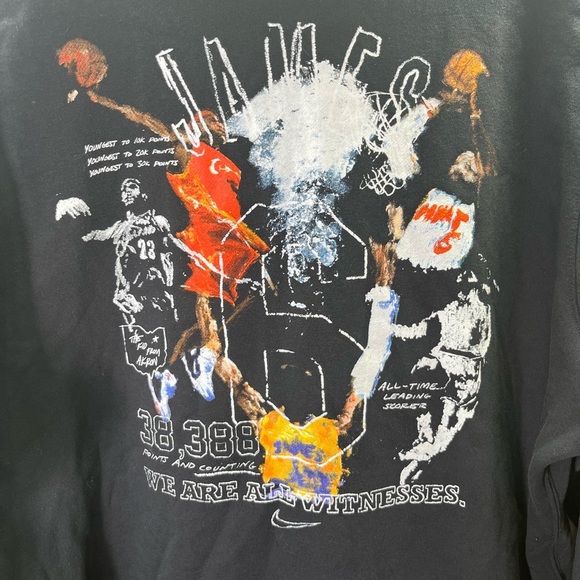 Nike LeBron James All Time scoring Record Hoodie Men’s XXL 2XL Sweatshirt 2291 - Picture 7 of 8